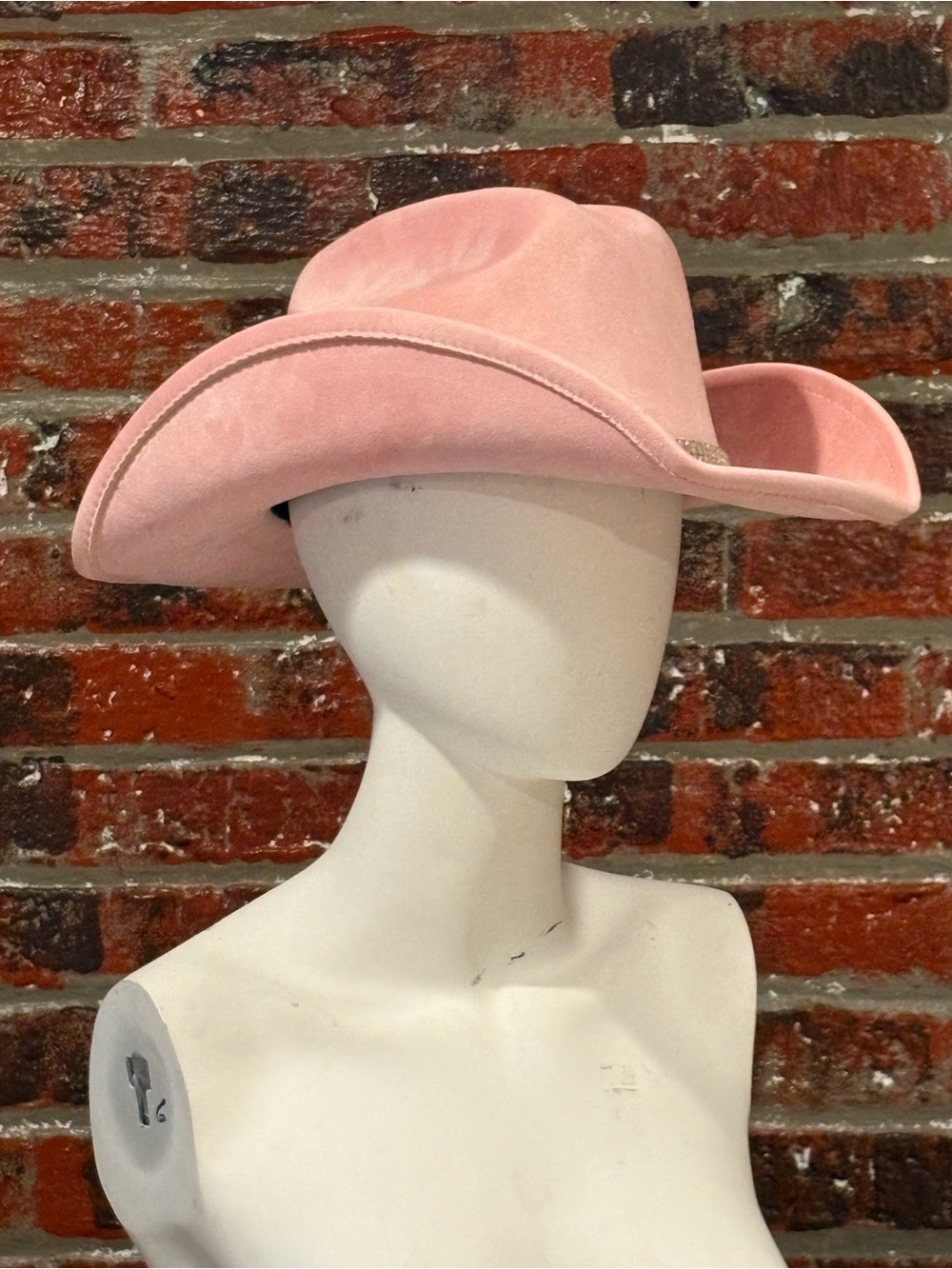 Vintage Pink Suede Western Cowboy Hat